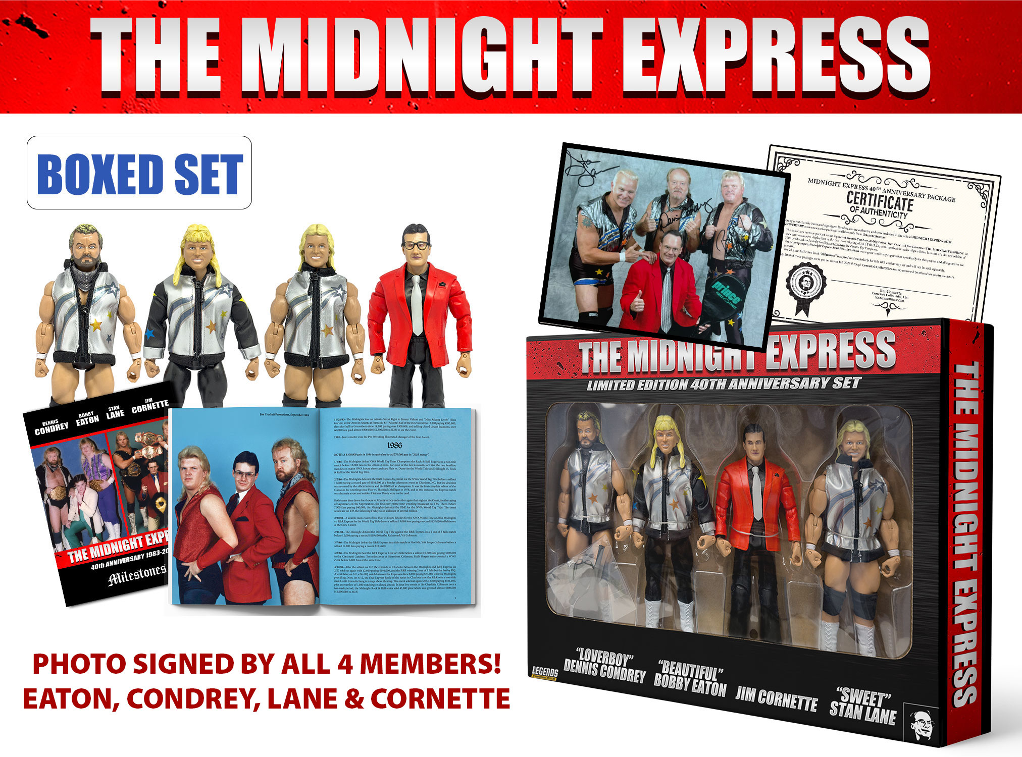 Jim Cornette: Midnight Express 4 Pack Collector's Edition Action