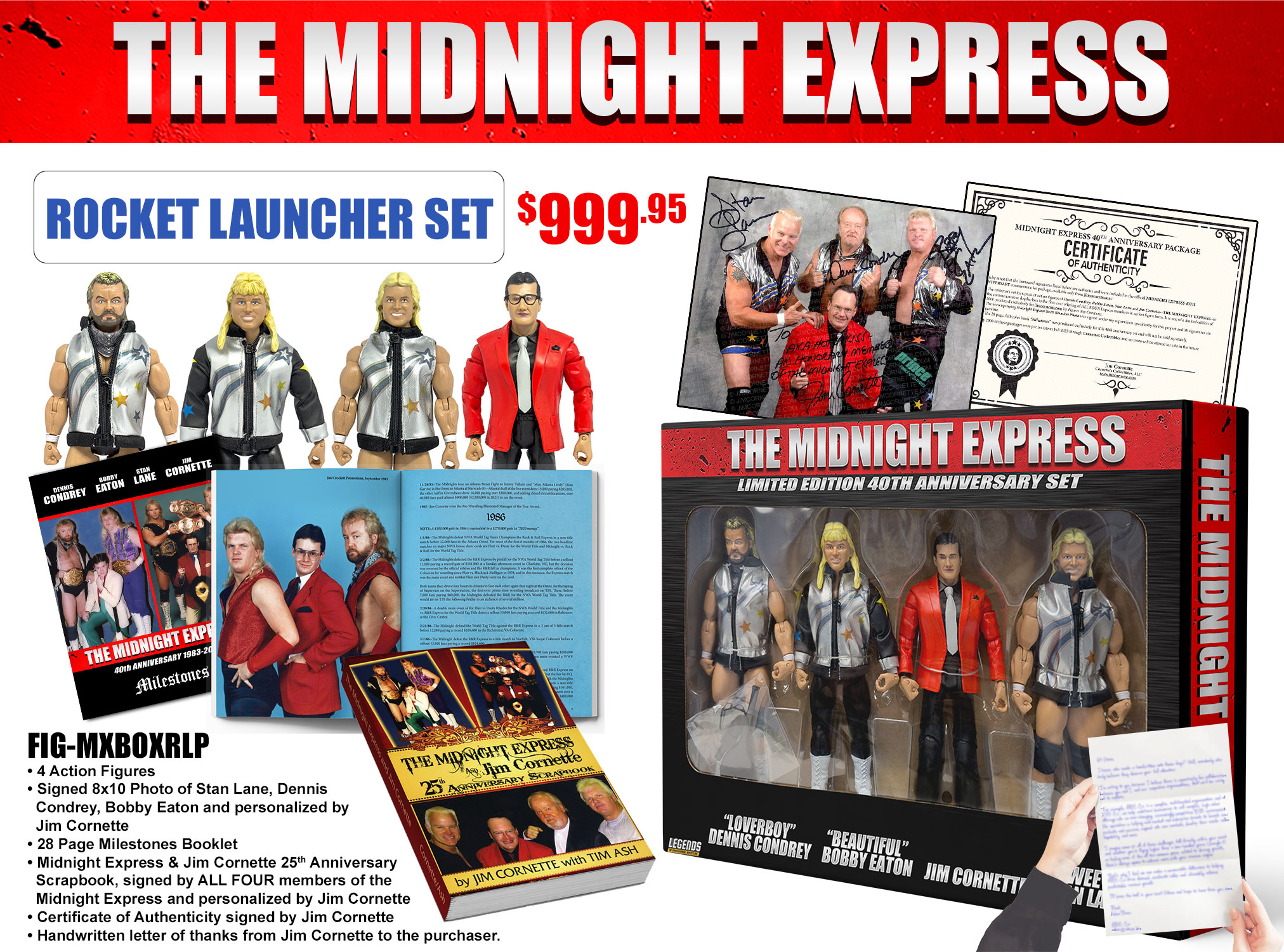 Jim Cornette: The Midnight Express Boxed Set ROCKET LAUNCHER Package