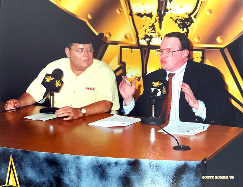 Jim Cornette with Jim Ross - Ohio Valley Wrestling 2002