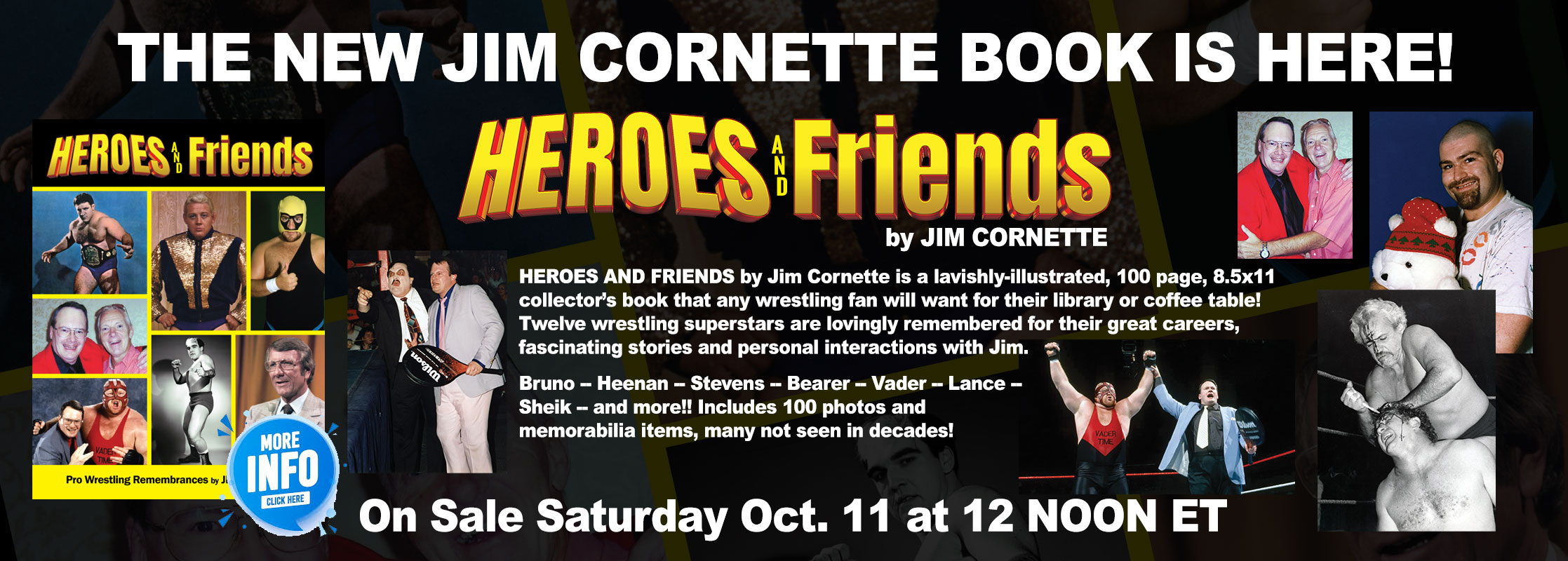 Heroes & Friends Announcement New Professional Wrestling Book by Jim Cornette Manager Midnight Express