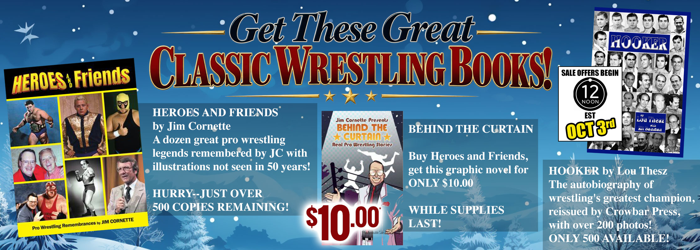 Jim Cornette Books Heroes and Friends Behind The Curtain Comic