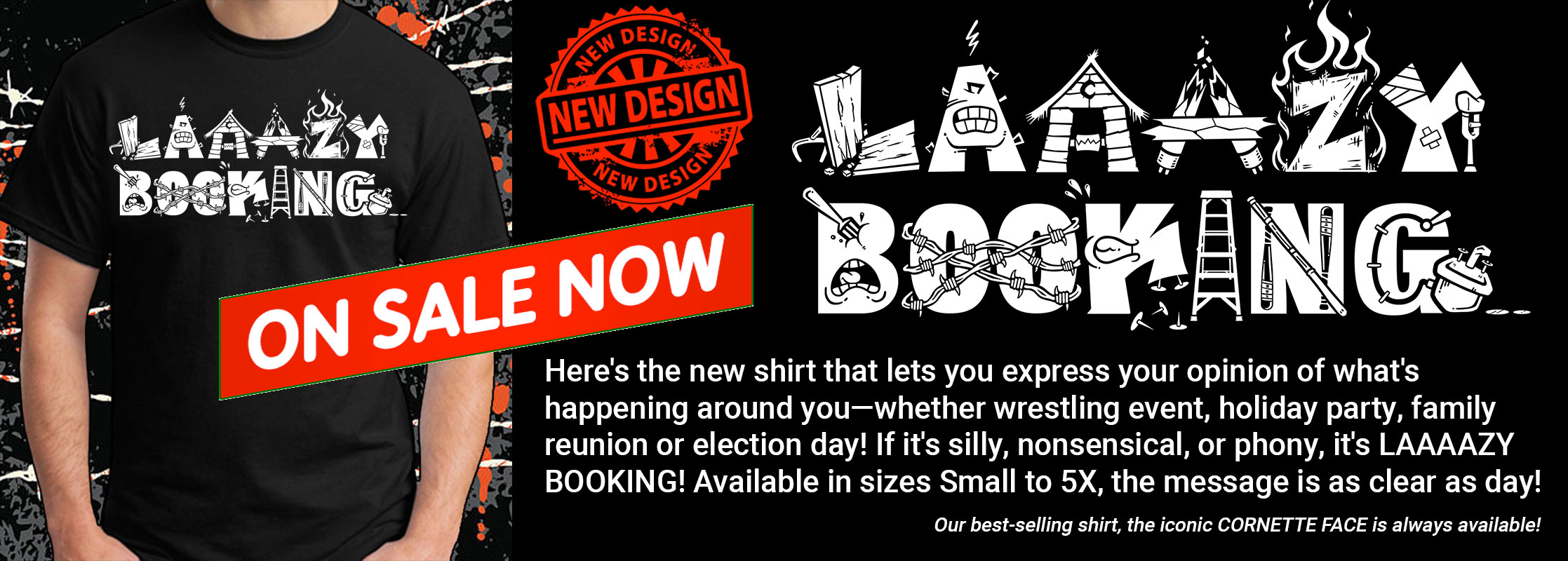 Jim Cornette Lazy Booking T-Shirt