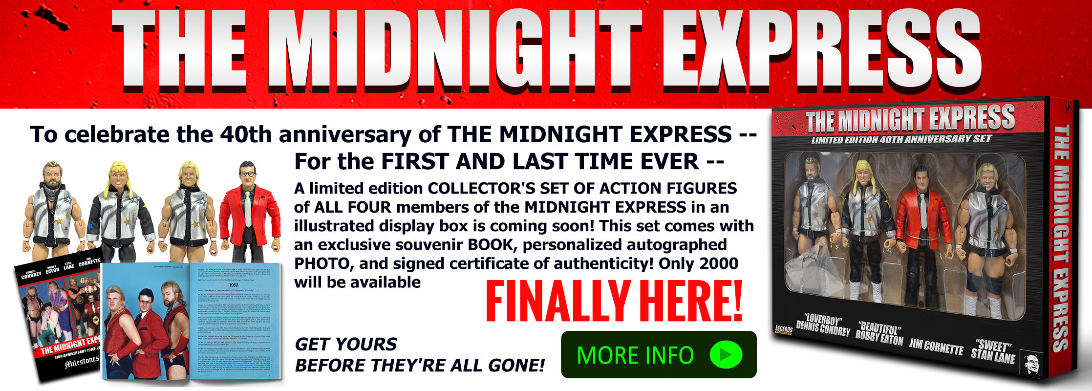 Jim Cornette The Midnight Express Action Figures 40th Anniversary