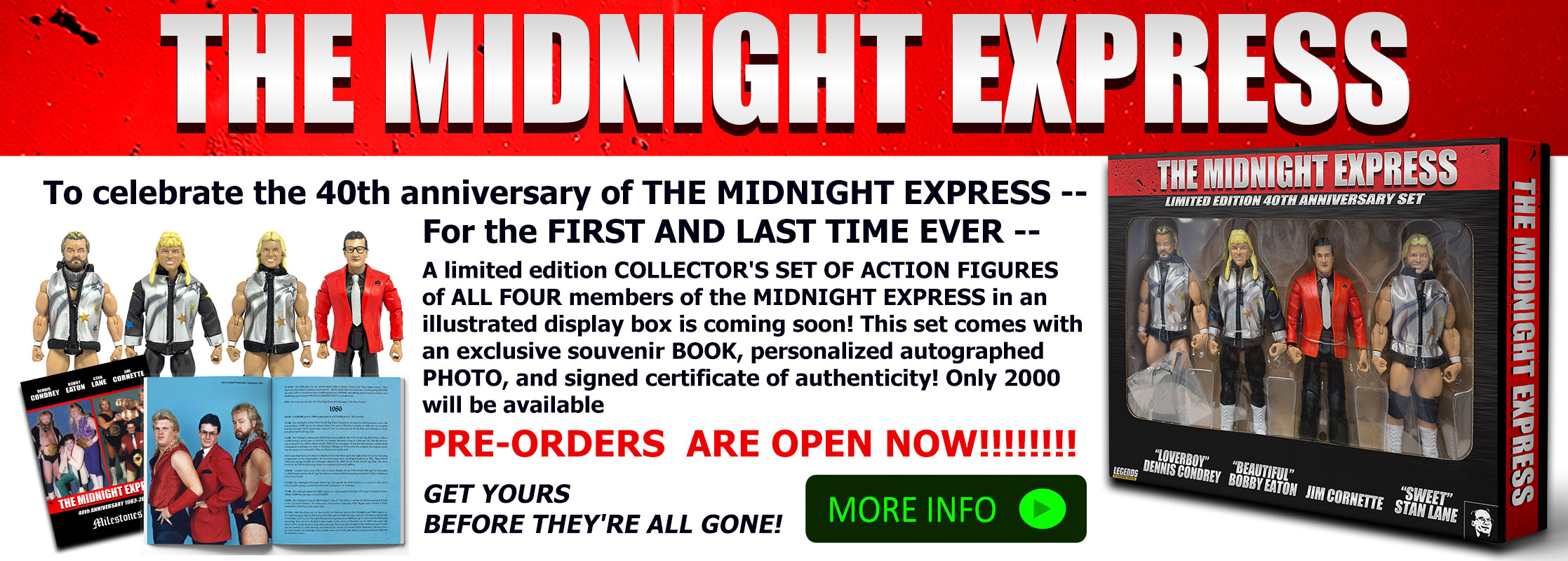 Jim Cornette The Midnight Express Action Figures 40th Anniversary