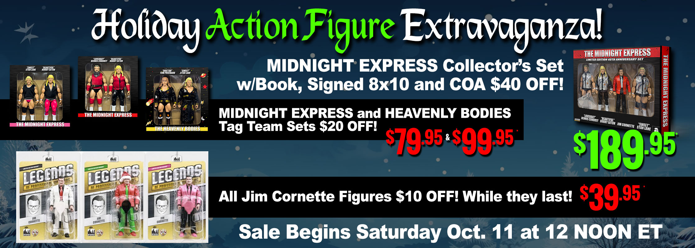 Action Figures Jim Cornette Professional Wrestling Manager Midnight Express